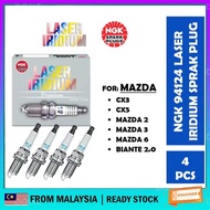 【100% ORIGINAL】NGK 94124 Laser Iridium Spark Plug For Mazda 2/ 3/ 5/ 6/ Cx-5/ Cx-3/ Biante