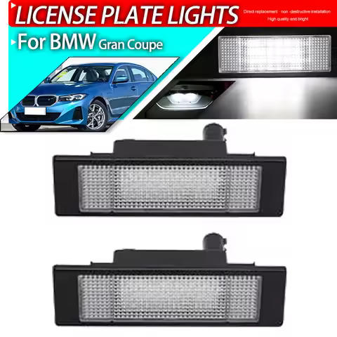 2Pcs Car LED Lamp Number License Plate Lights For BMW i3 I01 2010-2020 Gran Coupe 2018-2020 F12 F13 