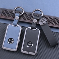 Volvo XC60 S90 S60 XC90 XC40 V60 V40 Key Cover Aluminium Alloy Leather Hide Kunci Kereta Volvo Premi