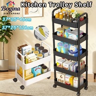 [SG]2/5 Tier Rolling Storage Trolley Kitchen Trolley Shelf Trolley Cart Organizer Multipurpose ABS T