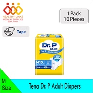 Tena Dr. P Adult Diapers (1 Pack) - Size M (10x1) / L (8x1) / XL (8x1)