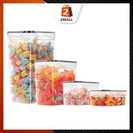2MALL 4pcs per set Bekas Makanan Kedap Udara 0.52L–2L | Airtight Storage Container BPA Free
