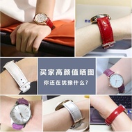 Hot sale卐℡✌Women s Watch Strap Genuine Leather Alternative Tissot Casio Dw Strap Women White Red Leather Strap Women s B