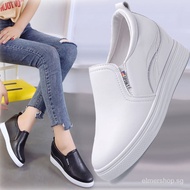 AE2 Women's Slip-on Hidden Heel White Shoes2021New Spring and Autumn Shoes Versatile Korean Style Pl
