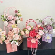 Flower Bouquet Bags with Handle, colorful Florist Shop Packaging Supplies Flower Paper Bag for Mothe
