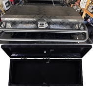 Henlai Asixxsix 34.2 Inch Heavy Duty Aluminum Truck Bed Tool Box  Storage Organizer Chest with Lock 