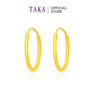 FC1 TAKA Jewellery 999 Pure Gold 5G Hoop Earrings
