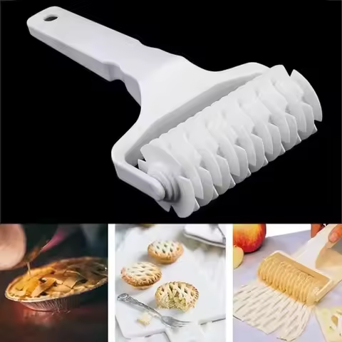 Pastry Pizza Plaid Roller Cutter Plastic Drawnet Knife Dough Roller Knife Baking Tools Cookies Pie K