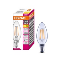 歐司朗 4.5W LED可調光蠟燭型燈絲燈泡 E14 110V 4入