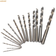 KEENEMY 15Pcs M35 HSS Drill Bit Set, 1.5-10mm Size Range HSS Cobalt Drill Bit Set, Straight Shank Tw
