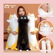 Kawaii Chubby Cat Plushies Soft Stuffed Toys Long Bolster Famous Insta Cat Bantal Patung Panjang Kuc