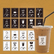 HUB2532-Coffee Cup Stickers 1 Pack 100 Pieces Coffee Sticker