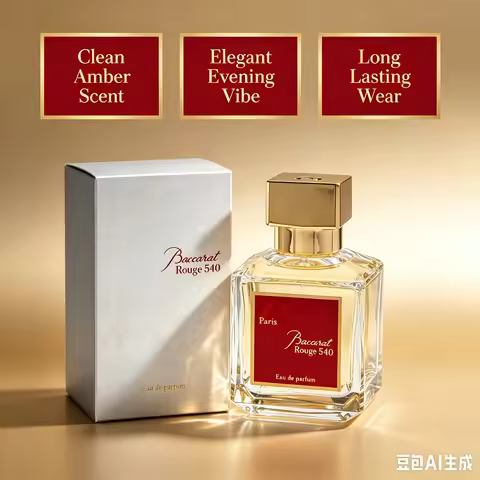 Baccarat Rouge 540 Eau de Parfum Unisex Luxury Woody Amber Fragrance, Saffron Jasmine Cedarwood Warm