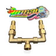 TU26 NOZEL KUNINGAN CABANG 3 DAN CABANG 2 - NOSEL TRISULA DAN DOUBLE SULA MESIN SPRAYER SEMPROT HAMA