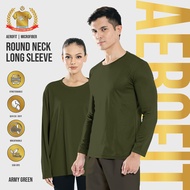 888.CO MICROFIBER ROUNDNECK LONGSLEEVE (FAST-DRY/COOL-MAX) ANTI-BACTERIA ARMY GREEN