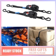 jingcc Fabater Retractable Ratchet Straps  (2-Pack) 1.5in x 8.2ft Self Tie Down 1760lb Break Strengt