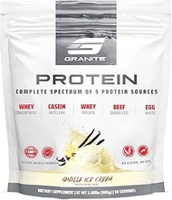 Protein Powder by Granite | 30 Servings of Complete Spectrum Protein to Build Lean Muscle | 5 Protei