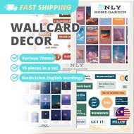 OnlyHomeGarden Ins Korean Wallcard Wall Sticker Wall Decor Home Decor Postcard Motivational Word Aes