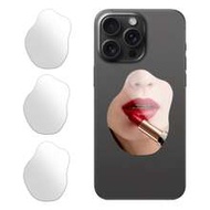 3pcs/Irregular Shaped Phone Mirror Stickers, Makeup Mirror Stickers For Phone Case Back, Irregular S