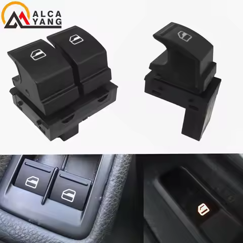 2X Electric Window Switch for Volkswagen Caddy 2K EOS Golf 5 6 GTI Passat B6 CC Tiguan Seat Ibiza LE