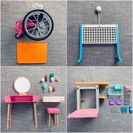 Barbie Playset Furniture & Accessories  by Mattel (Wheelchair 輪椅 / Dish Washer Set 廚房洗碗機套裝 / Boudoir