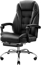 Hbada Office Chair Executive Swivel Chair Desk Chair Ergonomic Computer Chair Faux Leather with Foot