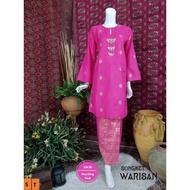 Kurung Pahang Songket Warisan Tenun (Shocking Pink)