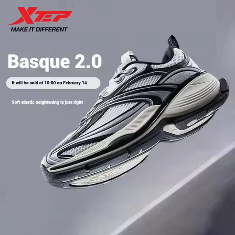 Xtep Dylan Wang Basque 2.0 Low-Top Casual Shoes for Women 2025 Summer Lightweight Thick Sole Retro T