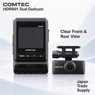 Comtec Car Drive Recorder Front and Rear Dual Cameras HDR801 with New Image Correction 32GB 3-Year
