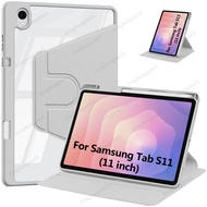 For Samsung Tab S11 Case 11 inch SM-X730 X736B S11 Ultra 14.6inch 360 Rotating Acrylic Stand Cover F