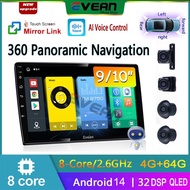 [4G+64G 8 Core AI Voice Command] Evean 7"/9''/10''inch Car Android Player Carplay Auto Bluetooth 2Di