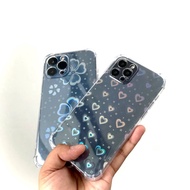 [Free Gift] Luxury Laser Aurora Bling Love Flower Phone Case 13 Pro Max Mini Cover 11 12 Pro Max X X
