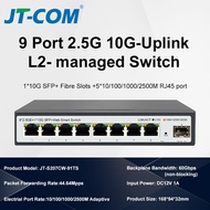 JT-COM สวิตช์อัจฉริยะ9พอร์ตที่มีการจัดการ2.5G Layer2สวิตช์ไฟเบอร์รองรับ Vlan ERPS Qos ACL