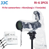 JJC 2 ชิ้นแพ็คกล้องกันน้ำเสื้อกันฝนกล้องกันฝนสำหรับ Canon Nikon Sony Fuji กล้อง DSLR พร้อมเลนส์น้อยกว่า 45 ซม. ยาวและกว้าง 17 ซม. ถ่ายภาพฝนเกียร์อุปกรณ์เสริมกล้อง