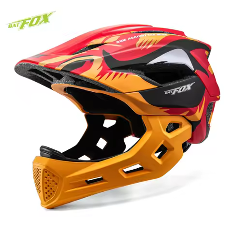 Bat fox Child Motorcycle Helmet Full Face Mtb Bicycle Helmet Children Cycling Mountain Bike Skateboa