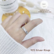 925 Silver Ring Unisex Cincin Perak 925 纯银戒指 Single Ring /Couple Ring /Cincin Perempuan/Cincin Laki