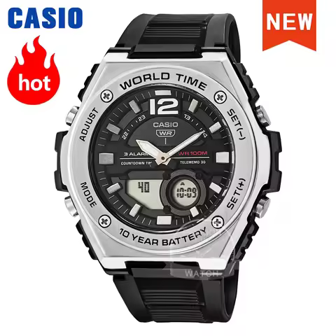 Casio watch Business watch men's simple wristwatch casio genuine Resin Strap quartz men's watch MWQ-