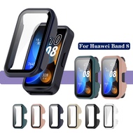 For Huawei Band 8 Hard PC Case Tempered Glass Screen Protector Protective Cover for Huawei Band 7 6 Honor Band 6