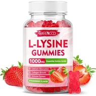 L-Lysine 1000mg Gummies, Lysine Supplement for Adults & Kids, Essential Amino Acid Supplement for Or