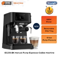 Delonghi EC230.BK Stilosa Manual Pump Espresso Coffee Machine Black (Replace Model OLD ECP3321BK)