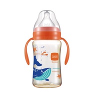b&h 寬口徑PPSU矽膠奶樽 270ml配貝赫奶嘴 (鯨魚)