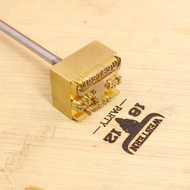 Straight Handle Customized Copper Mold Stamp Personalized Logo Hot Stamping Impression Leather Mater