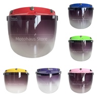 Helmet Visor BOGO 2 Tone Black Cap berwarna Red, Blue, Green, Purple, Pink, Yellow