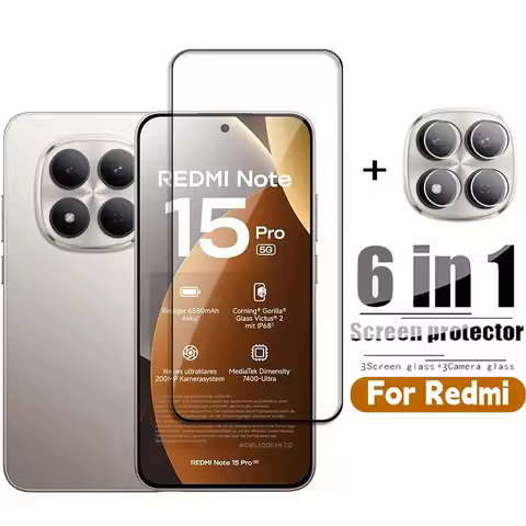 For Redmi Note 15 Pro 5G Screen Glass Tempered Glass Redmi Note 15 Pro Full Cover Screen Protector L