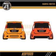 Car Sticker Perodua Rear View Stiker Gambar Kereta Myvi Tempah No Plat Nama Group Myvi SE