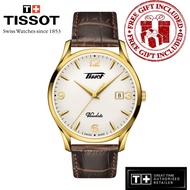 [Official Warranty] Tissot T118.410.36.277.00 Men's Heritage Visodate Quartz Leather Strap WatchT1184103627700 (watch for men / jam tangan lelaki / tissot watch for men / tissot watch / men watch)