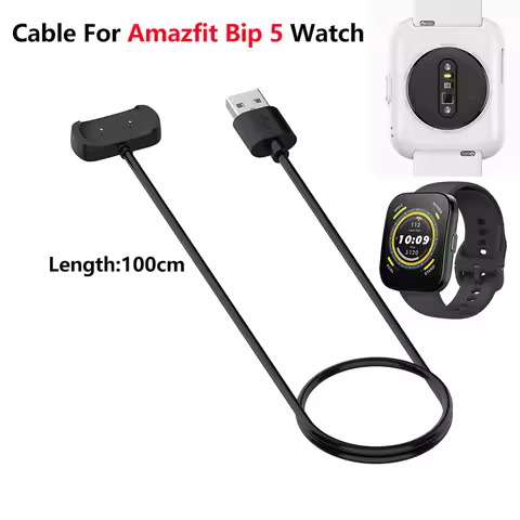 Charger for Amazfit Bip 5 Smart watch Fast Charging Cable Cradle Dock Power Adapter Amazfit Bip 5 Sm