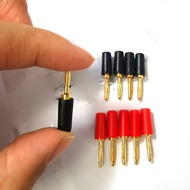 Red black 2MM Banana Gold Plated Plugs Connectors mini Banana audio power socket Plug For Banana Soc