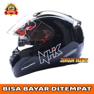 helm nhk / helm full face nhk rx9 black termurah