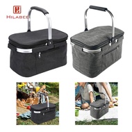 HILABEE Insulated Picnic Basket Foldable Insulated Bag Multifunction with Handle Food Delivery Bag f
